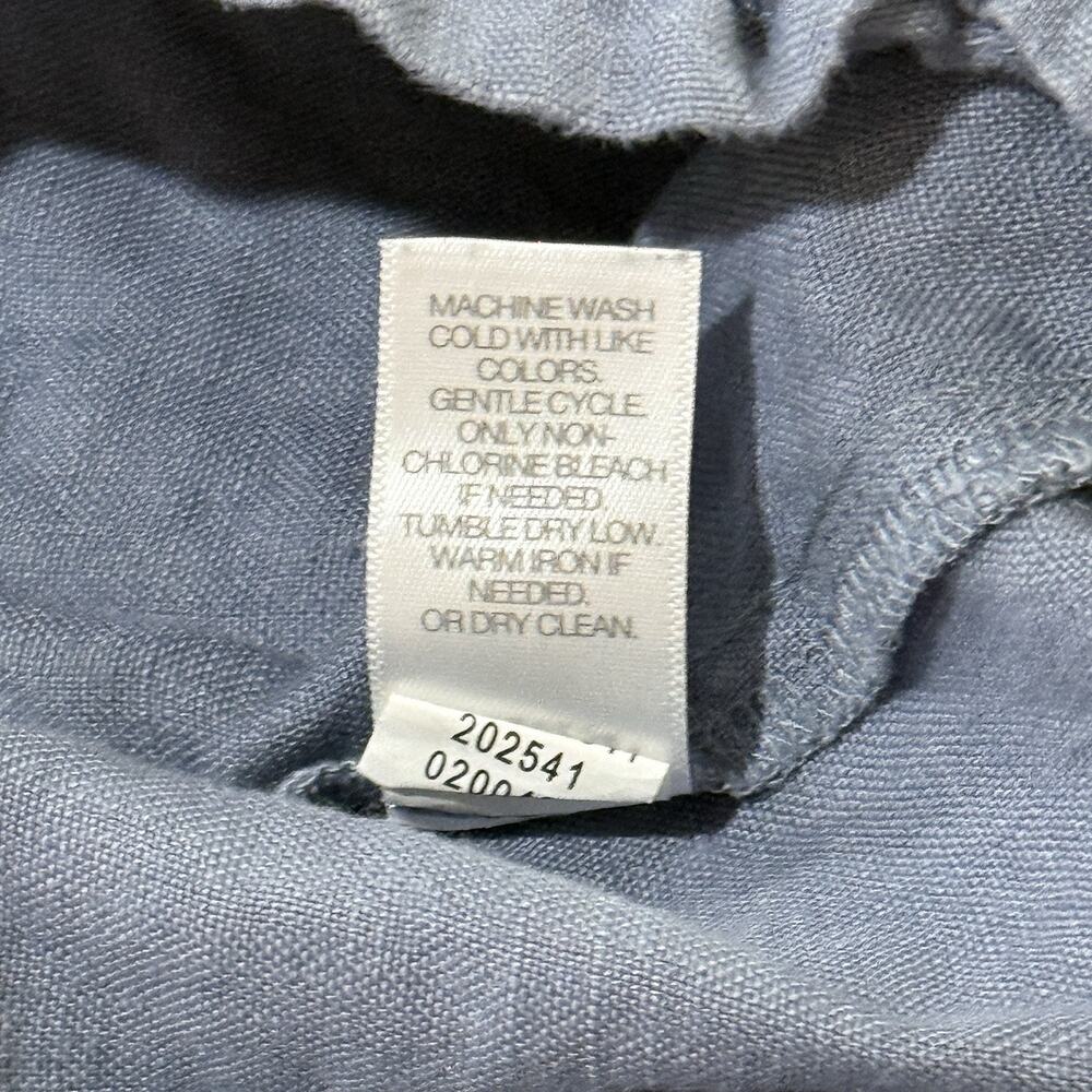 J. Jill Pure Jill Blue 100% Linen Shorts S Pull On Elastic Waist Slash Pockets - Picture 4 of 8